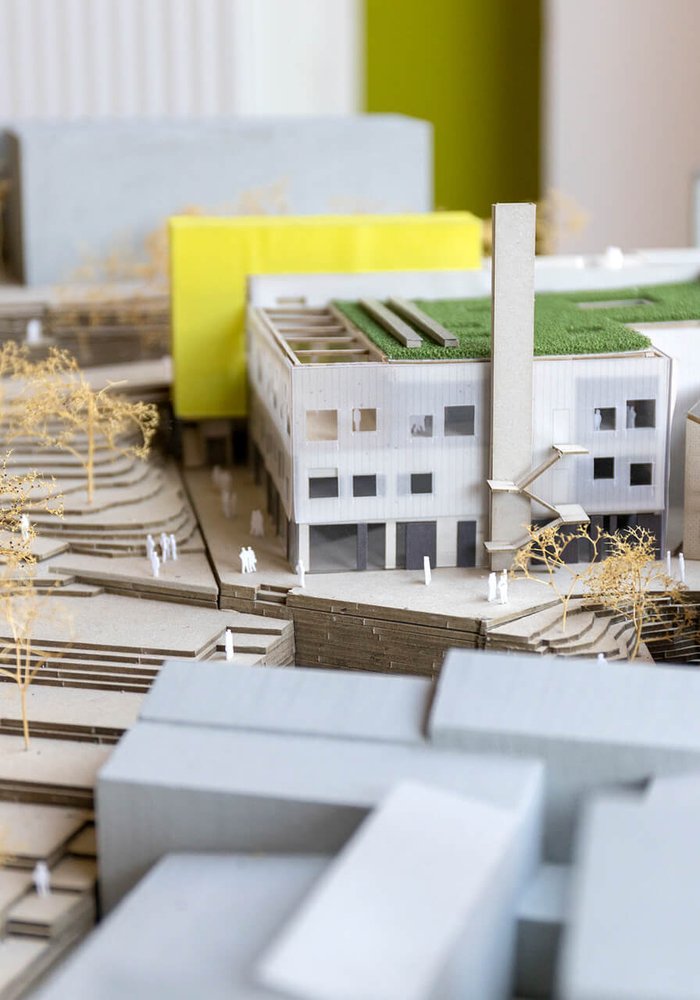 Ein Architektur Modell vom BOB CAMPUS.